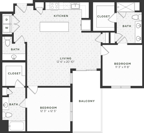 Two Bedroom Floorplan